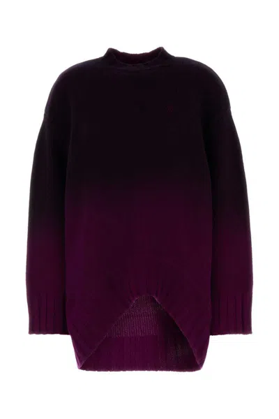 Attico The  Oversized Knit Dress In Purple