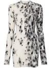 Attico Minikleid Mit Abstraktem Print In White