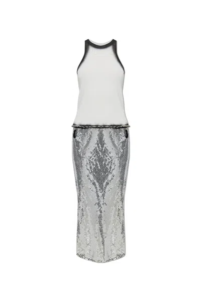ATTICO THE ATTICO DRESS WITH SEQUIN SKIRT