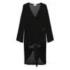 Attico Black Mini Abito Cover-up In Black