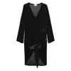 Attico Black Mini Abito Cover-up In Black