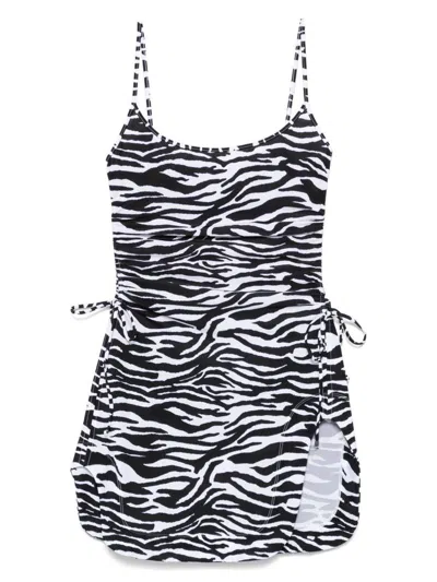 ATTICO THE ATTICO ZEBRA PATTERN MINI DRESS
