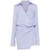 Attico Mini Dress With Stripes And Wrap Design