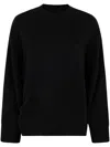 Attico Asymmetric Wool And Cashmere Pullover In Black