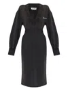 Attico American Fleece Dress In Black