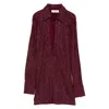 Attico Embellished Collared Dress In Multi