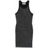 Attico Sleeveless Cotton Top Crystal Studs In Multicolor