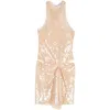 Attico Dress In Neutrals