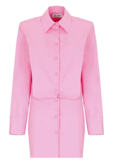 Attico The  Woman Mini Dress Pink Size 2 Cotton