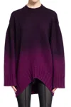 Attico Oversized Ombre Sweater Dress In Purple