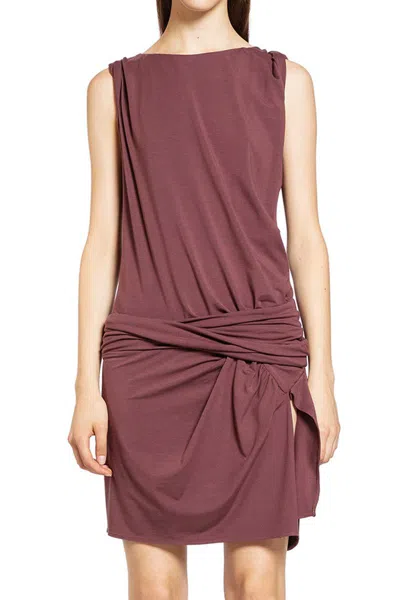 Attico The  Dresses In Burgundy
