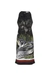 Attico Night Landscape Smoke Print Halter Dress In Smoke