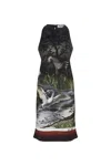Attico Night Landscape Smoke Print Halter Dress In Smoke