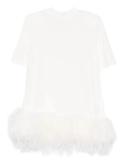 ATTICO THE ATTICO FEATHERED SHORT DRESS