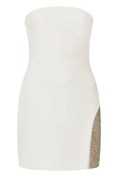 Attico The  Elegant Mini Dress With Heart-shaped Neckline In White