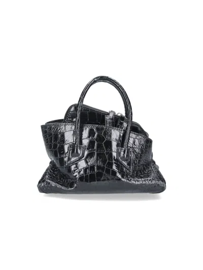 Attico The  Elegant Mini Shoulder Bag In Black