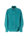 Attico Jacket Chest Pocket Regular Collar In Blue