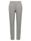 Attico The  Embossed Logo Joggers In Soft American Fleece In Gray