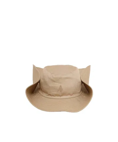 Attico The  Embroidered Cap In Brown