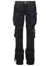 Attico Essie Flared Cargo Pants In Black