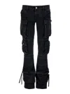 Attico Essie Flared Cargo Pants In Black