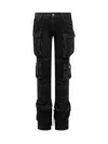 Attico Essie Flared Cargo Pants In Black