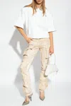 Attico Essie Long Cargo Pants In Cream
