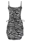 Attico Zebra Beach Cover-up In Stretch Fabric