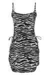 Attico Zebra Beach Cover-up In Stretch Fabric
