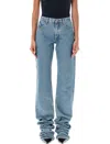 Attico Skinny Denim Jeans 5 Pockets In Blue