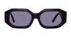 Attico The  Sunglasses In Black