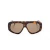 Attico Pilot Square Sunglasses Wide Arms In Brown