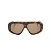 Attico Pilot Square Sunglasses Wide Arms In Brown