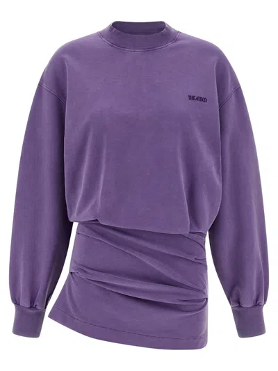Attico Faded Sweatshirt Dress Dresses Purple