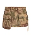 Attico Fay Camouflage-print Miniskirt In Nude