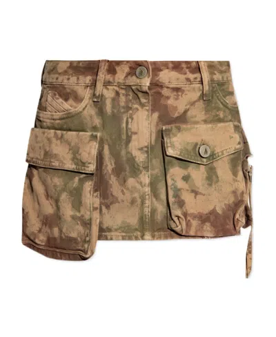 ATTICO THE ATTICO FAY CAMOUFLAGE PRINTED MINI SKIRT