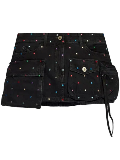 Attico The  Fay Denim Mini Skirt