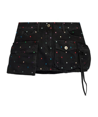 ATTICO THE ATTICO FAY EMBELLISHED MINI SKIRT