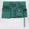 Attico Fay Green Cargo Miniskirt In Green