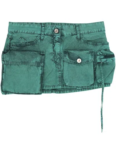 Attico The  Fay Mini Skirt In Green