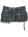 Attico Fay Cargo Mini Skirt In Navy Blue