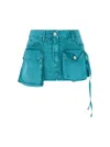 Attico Fay Green Cargo Miniskirt In Green