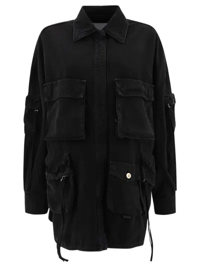 Attico Fern Coats Black