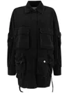 Attico The  Fern Denim Jacket In Black