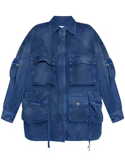 Attico Oversized Blue Denim Jacket