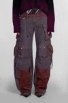 Attico Fern Cargo Pants In Purple