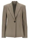 Attico Single-breasted Wool Blazer With Back Vent