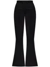 Attico Black Wool Flare Pants