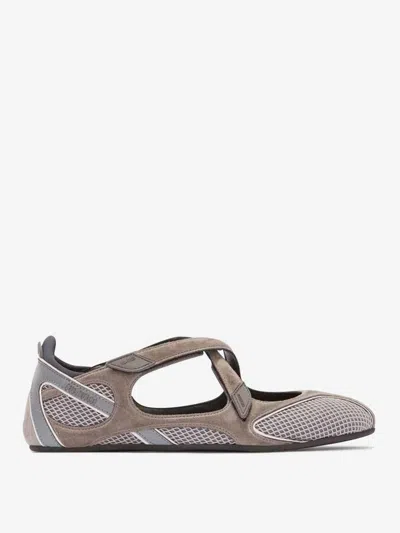 Attico The  Flat Ballet Shoes Floor 01 In Grey