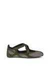 Attico Ballerina Flat Floor 01 Army Green In Gray